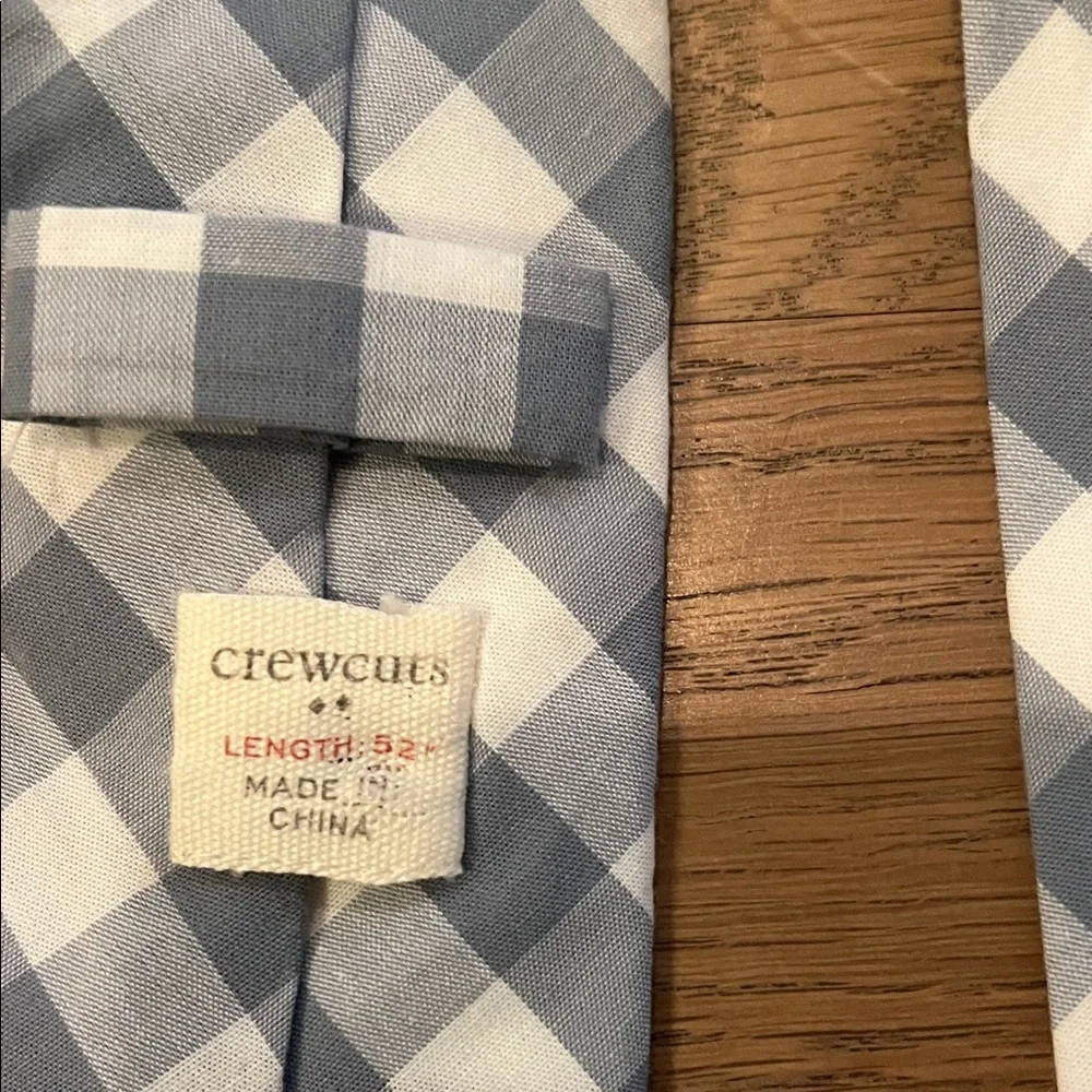 Crewcuts Blue and White Checkered Kids Tie